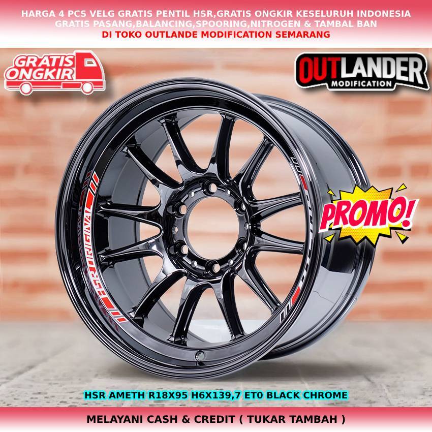 velg racing mobil pajero fortuner triton hilux double cabin huumer h3 blazer dll hsr amet ring 18