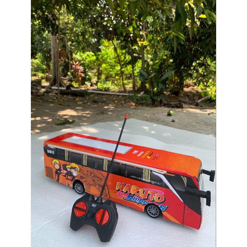 Bus Miniatur Telolet Full lampu Remote Control