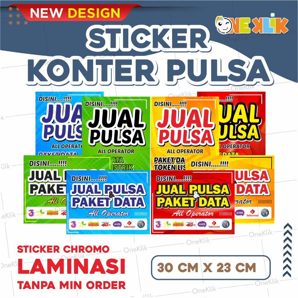 Sticker Konter Pulsa / Stiker Jual Pulsa / Stiker Konter Murah - Oneklik. 1