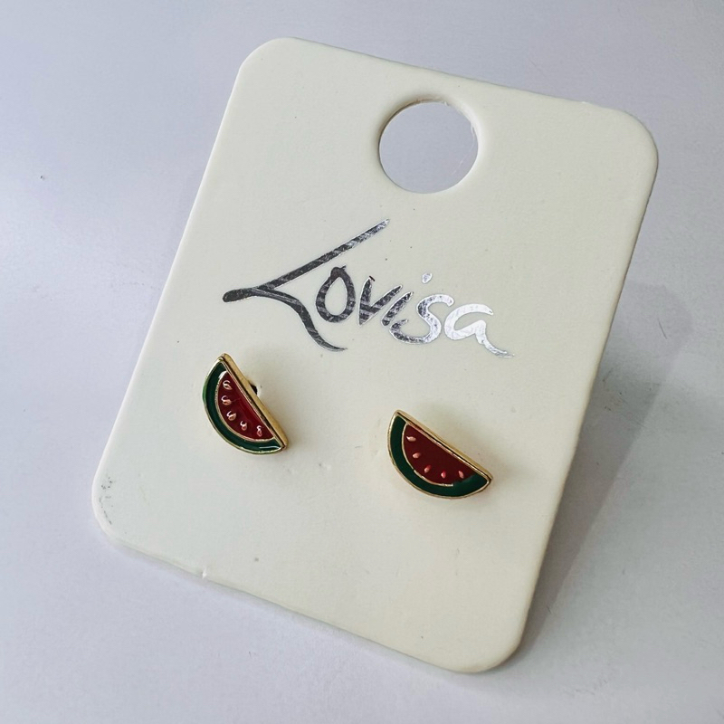 Lovisa Anting Earrings Enamel Watermelon Semangka