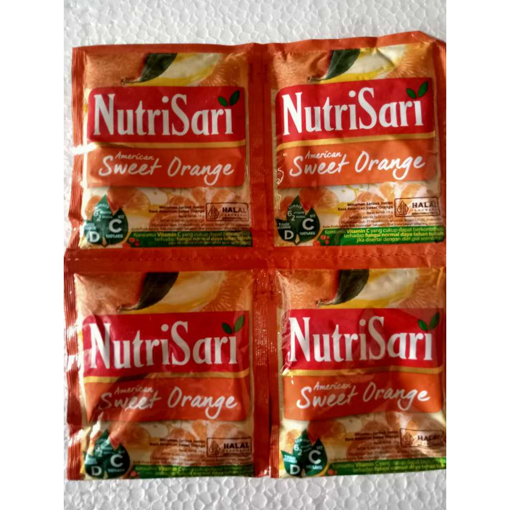 

Nutrisari Rasa jeruk lengkap dan mangga 1 renceng isi 10 pcs