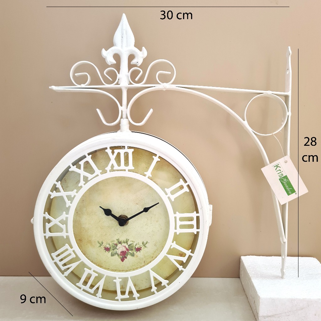 Kris Ace Hardware Dekorasi Hiasan Jam Dinding Taman Kebun Garden Wall Clock Rumah Jadul Kuno Klasik 