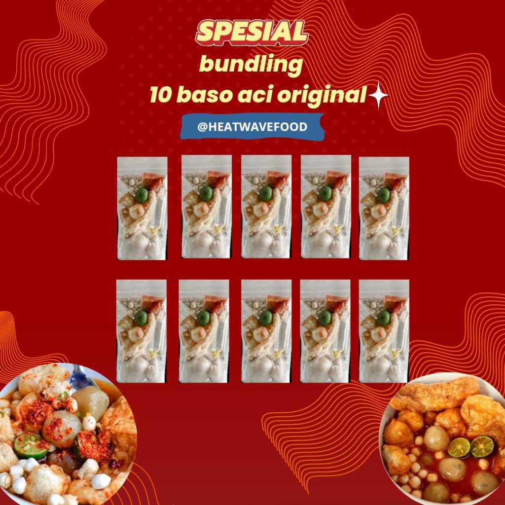 

BASOO ACI ORIGINAL ISI 10 PCS | BASO ACI BUNDLING | BASO ACI | BACI | BASO ACI ENAK | BASO ACI PAKET USAHA | PAKET USAHA BACI | BASO ACI HEATWAVE