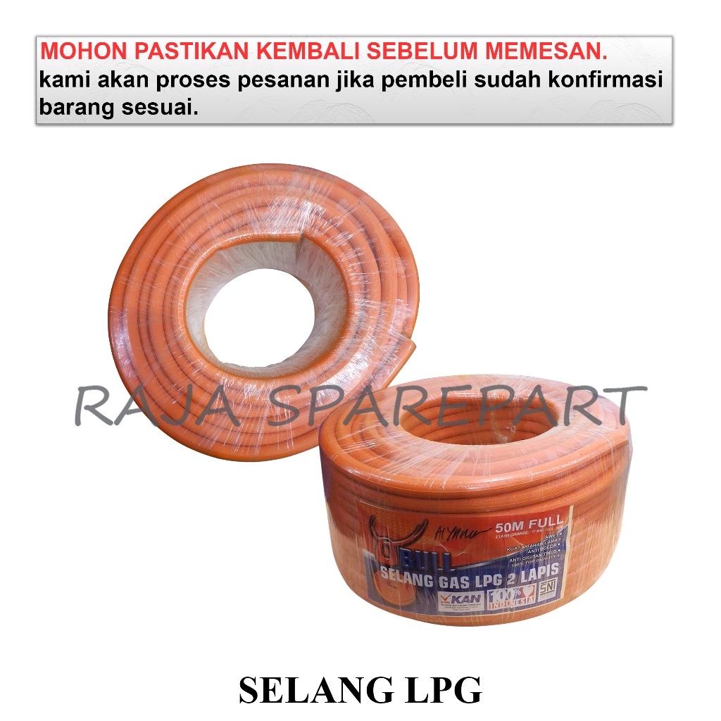 SLP SELANG KOMPOR GAS / SELANG GAS LPG / SELANG LPG (HARGA UNTUK 1 METER)