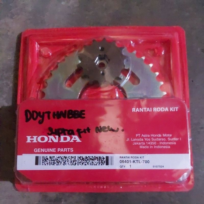 Gear Paket Supra Fit new, Kharisma,Revo Absolute, Revo Lama, Supra 125 gear tarik honda ,gear rante 
