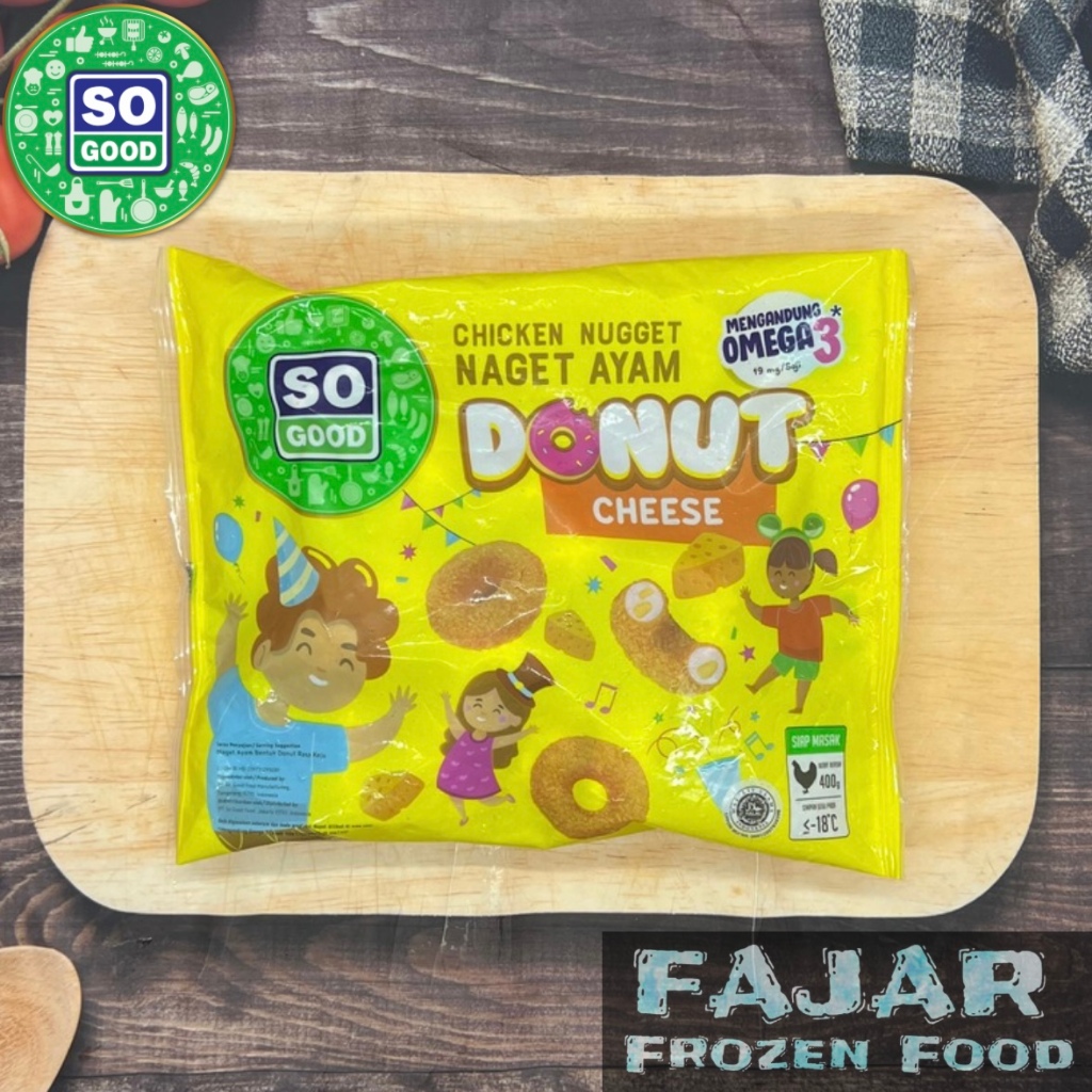 

SO GOOD DONUT CHEESE 400GR | NAGET AYAM BENTUK DONUT ISI KEJU 400GR