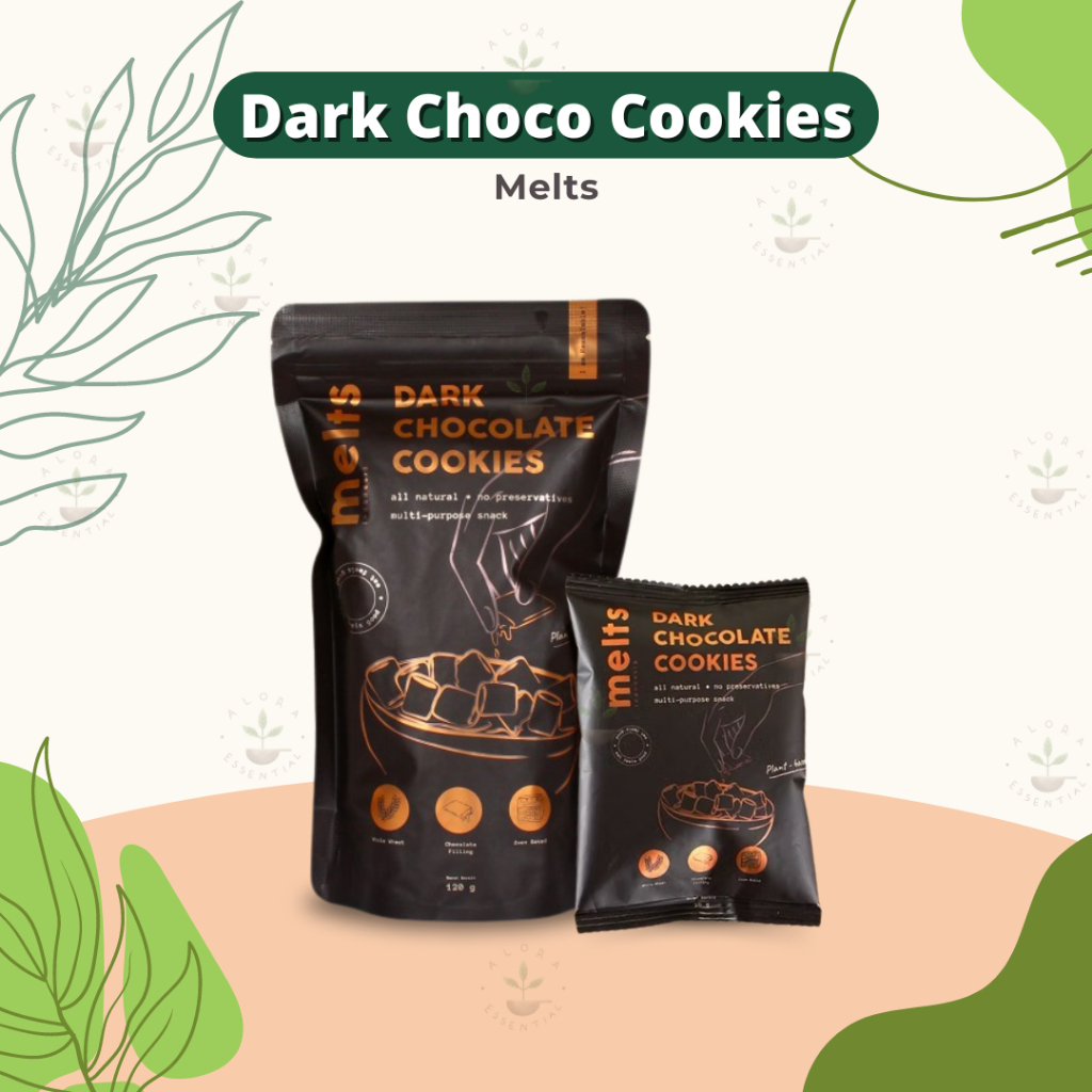 

Melts Dark Chocolate Cookies Pouch - Cookies Coklat Sehat Diet