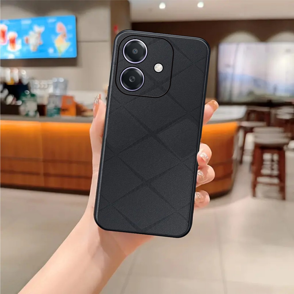 Case Oppo A3X Casing Plain Leather Titan Series