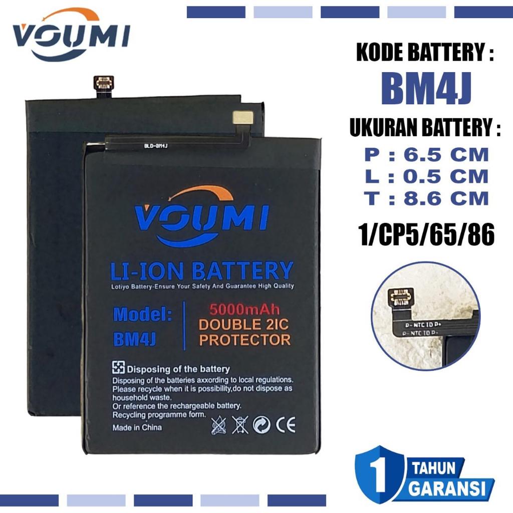 VOUMI BM4J Baterai Battery Double IC Power high Capacity 5000Mah Compatible Hp Xiaomi Redmi Note 8 P