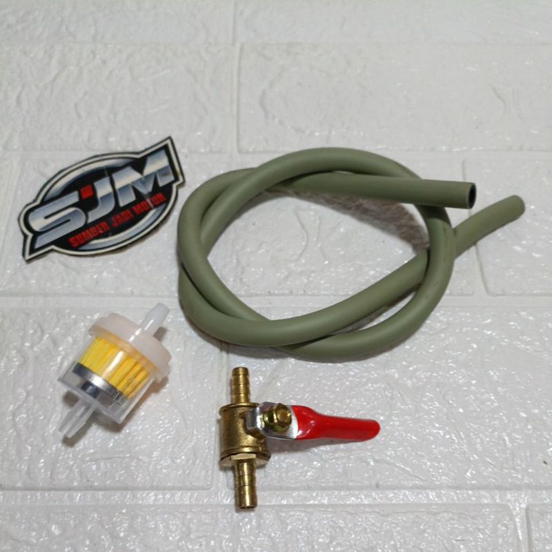 slang selang bensin-filter saringan bensin-kran keran bensin kuningan SET