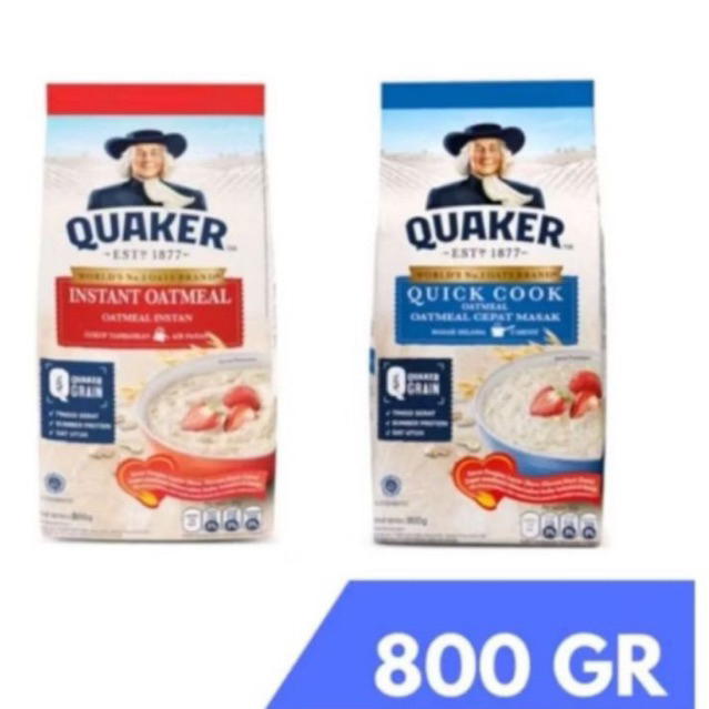 

Quaker Instant Oatmeal 800gr Biru 800gr Free Box Kontener
