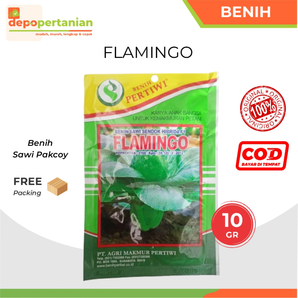 Depo Pertanian - Benih Sawi Pakcoy Flamingo 10 gram Cap Benih Pertiwi