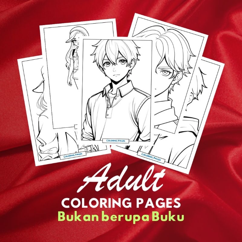 

DW07 Kertas Mewarnai Anime Boy & Girl Indah Penghilang Stres & Relaksasi, Terapi Warna Anti Stres