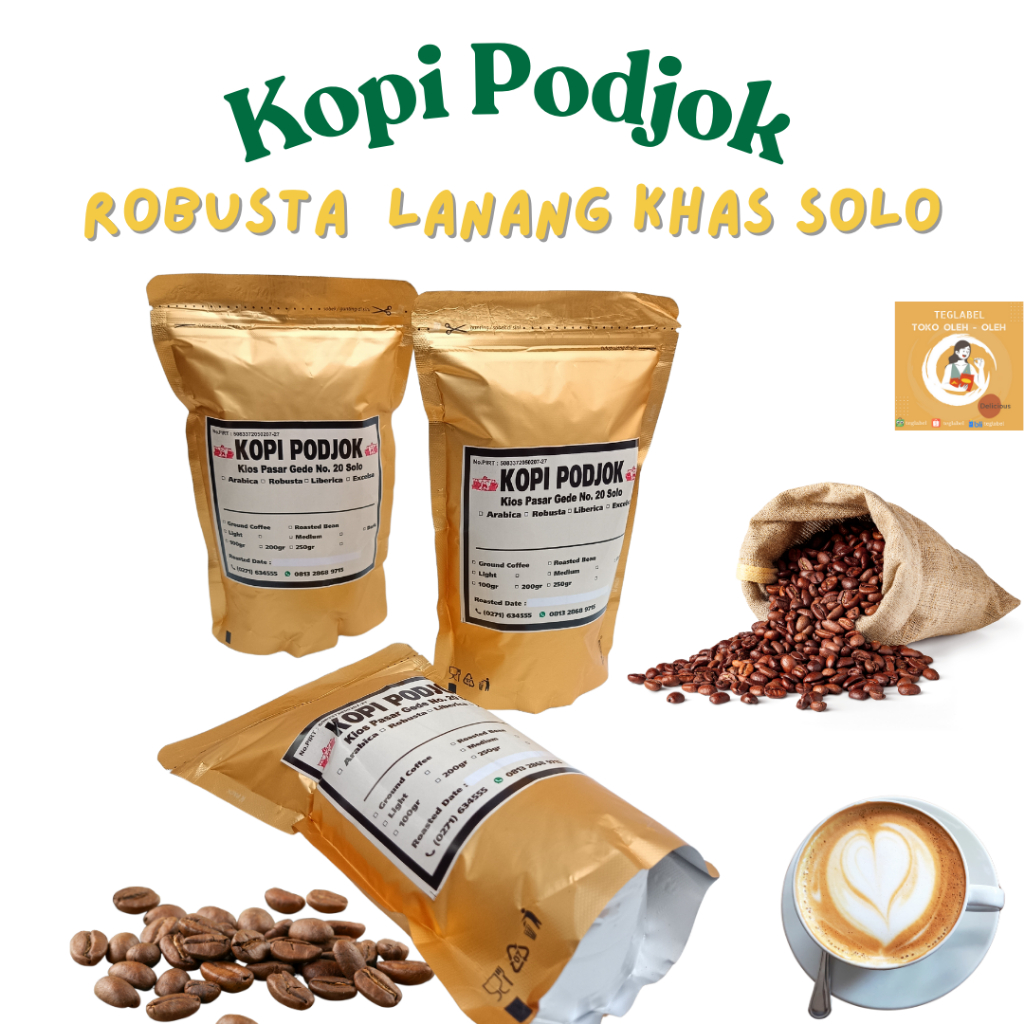 

Kopi Lanang Pojok Podjok Robusta Pasar Gede Solo