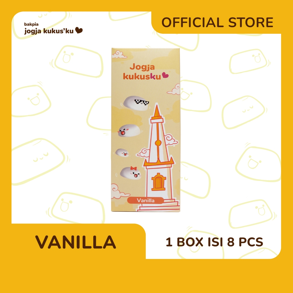 

JOGJA KUKUSKU Bakpia Kukus Vanilla l Oleh-oleh Khas Jogja l Bakpia Satu Hati