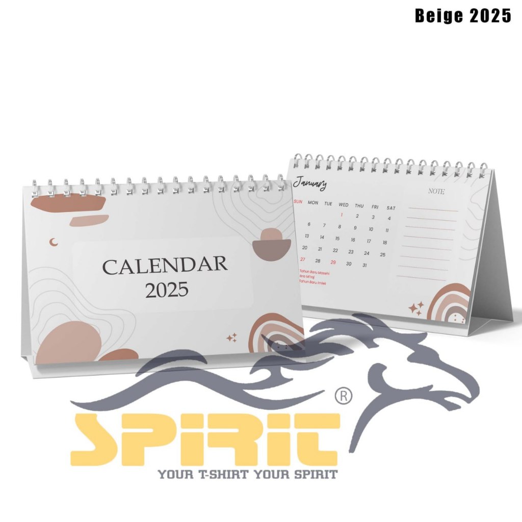 

[BEST SELLER] KALENDER MEJA TAHUN 2025 / KALENDER DUDUK TAHUN 2025 "BEIGE