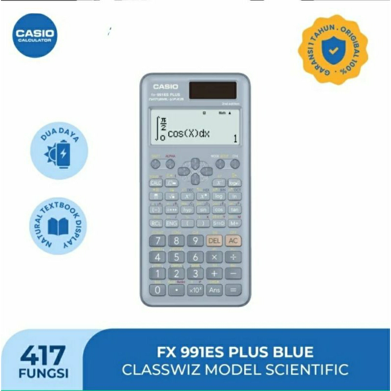 

Casio FX-991ES Plus-BU Kalkulator Scientific Calculator Garansi Resmi SNI