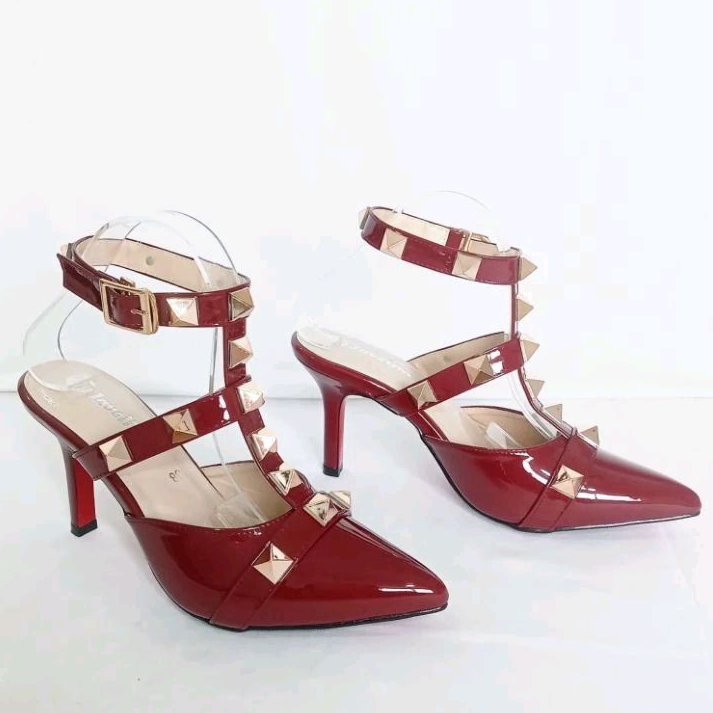 Javeline SABRINA Sepatu Wanita Heels Tali Tinggi 8cm