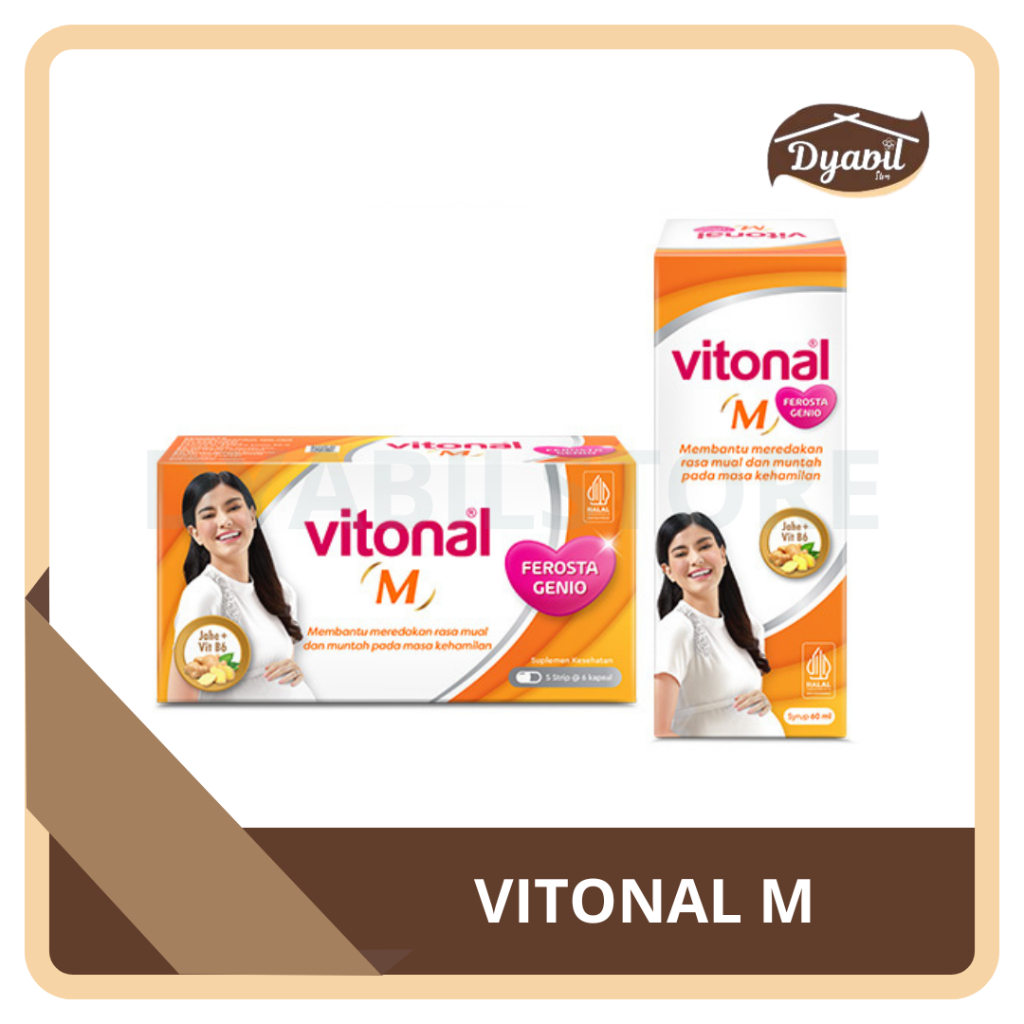 VITONAL M SUPLEMEN OBAT MUAL MUNTAH IBU HAMIL KAPSUL DAN SYRUP