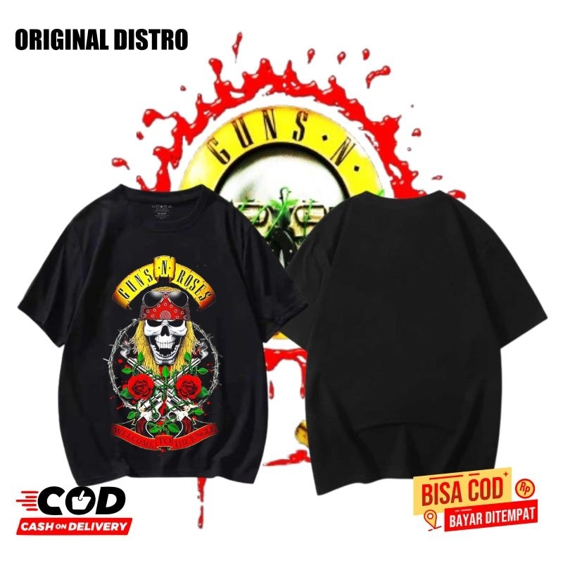 tshirt band metal GUNS N ROSES distro original | kaos pendek casual METAL GUNS N ROSES original dist