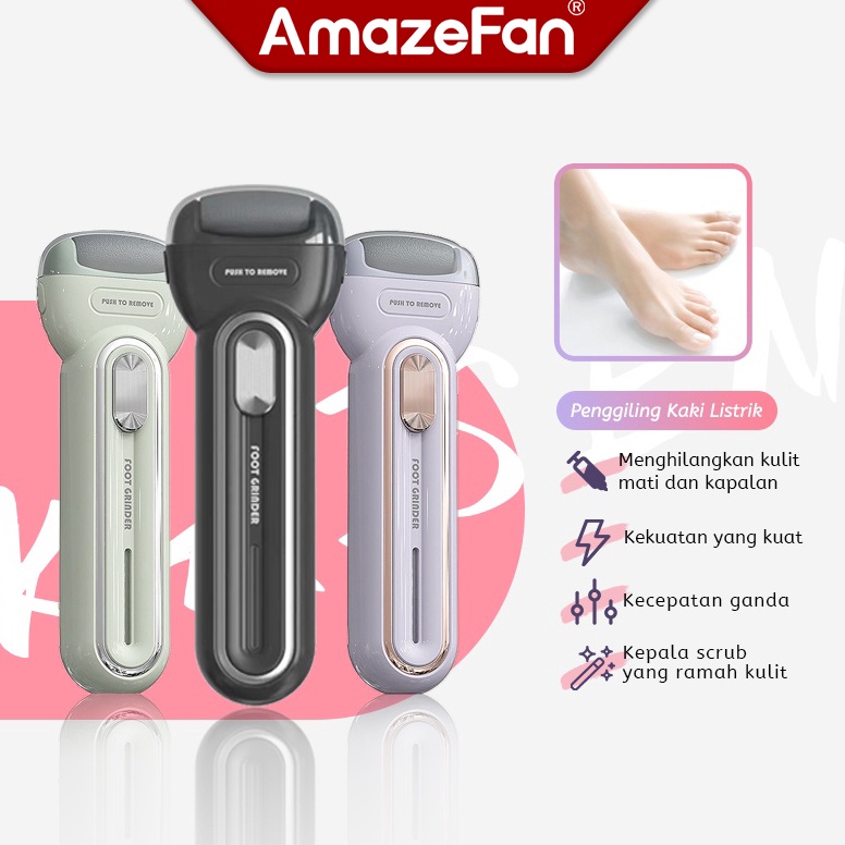 Amazefan Alat Penghalus Kaki Elektrik Pengelupasan pembersih Kulit Untuk Menghilangkan Kulit Mati Ka