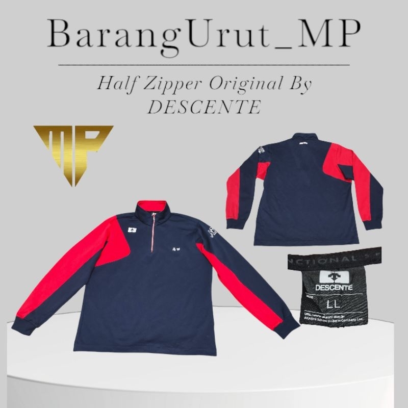 Jaket Half Zipper original DESCENTE Second