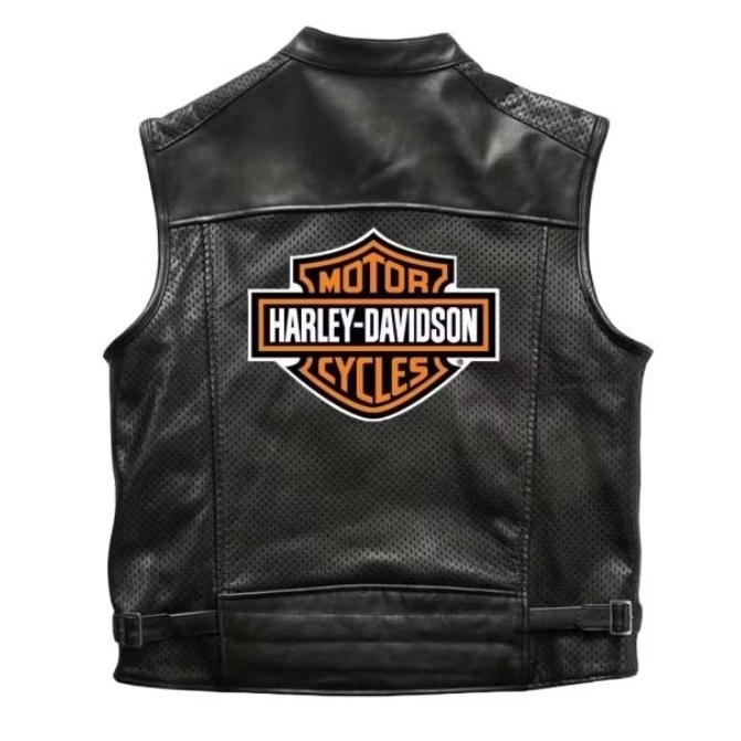 ROMPI MOTOR VEST KULIT ASLI JAKET BIKER TOURING HARLEY DAVIDSON