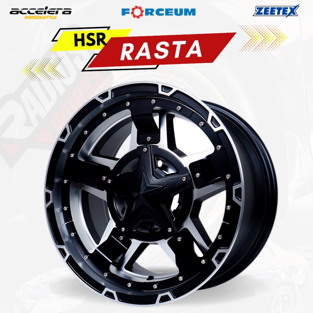 Velg mobil pajero fortuner hilux dmax ring 17 pcd 6x139,7 hsr rasta