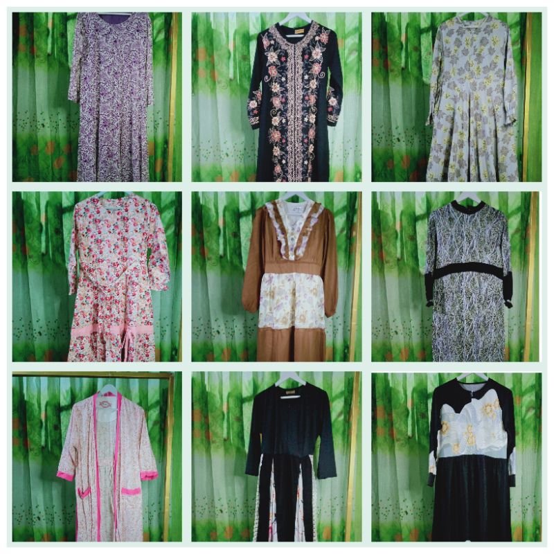 Pl Gamis motif/polos/abaya/katun/sifon