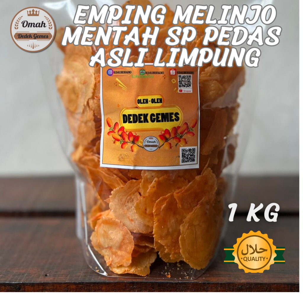 

Emping Pedas Manis Mentah SP 1 Kg Siap Goreng Kualitas Super Asli Produksi Limpung