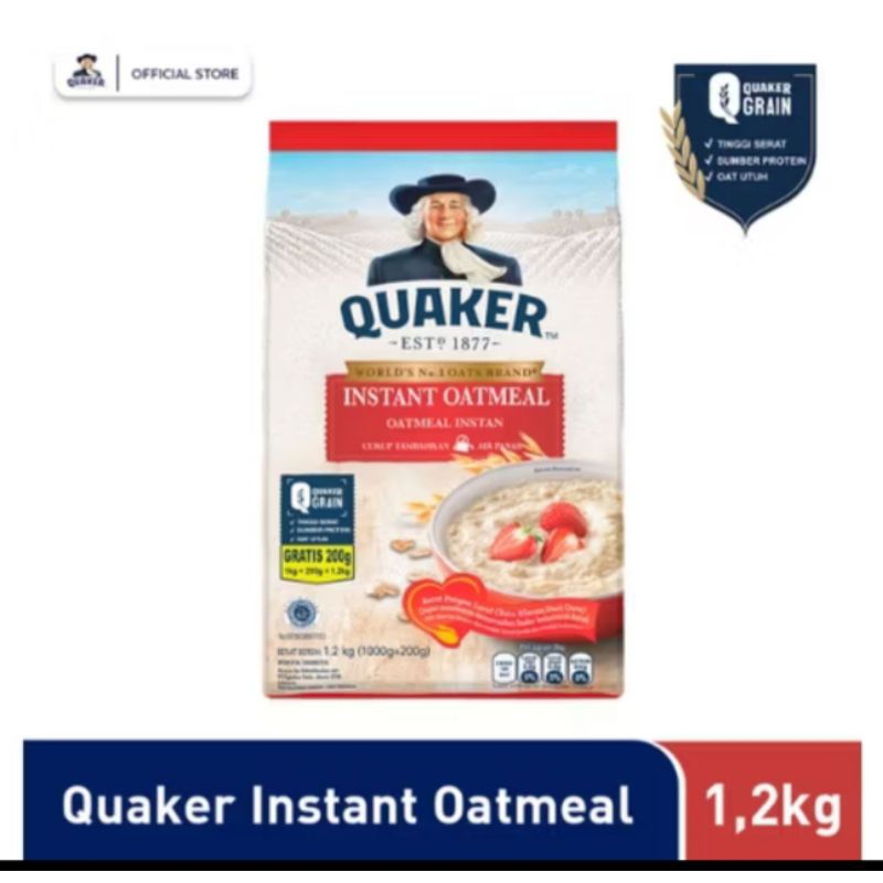 

Quaker instan oatmeal 1200 gr