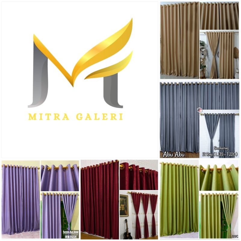Paling Laris Gorden Pintu Dan Jendela Model Smokring Gold 12 Bahan Disperse Berkualitas /Sekat Ruang