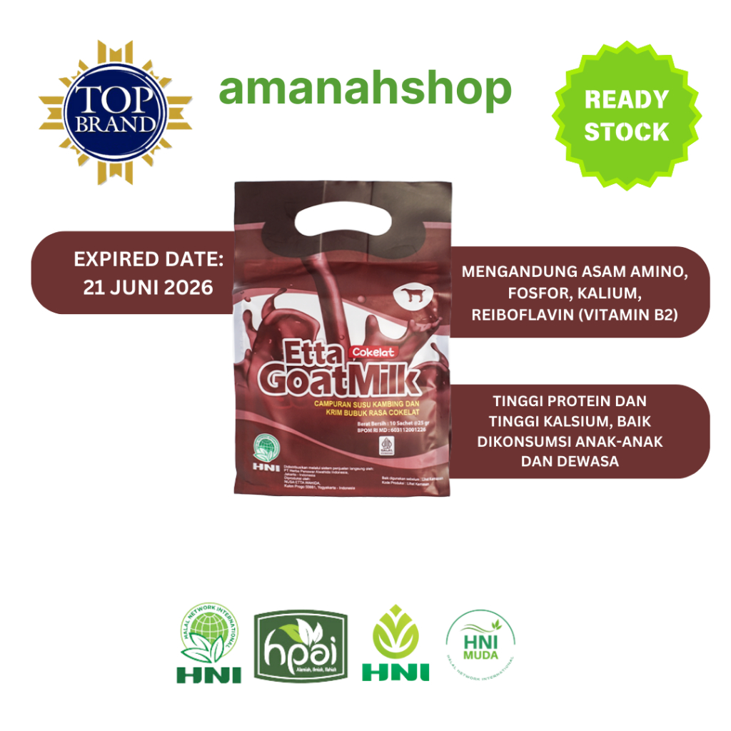 

Etta Goat Milk Cokelat HNI HPAI