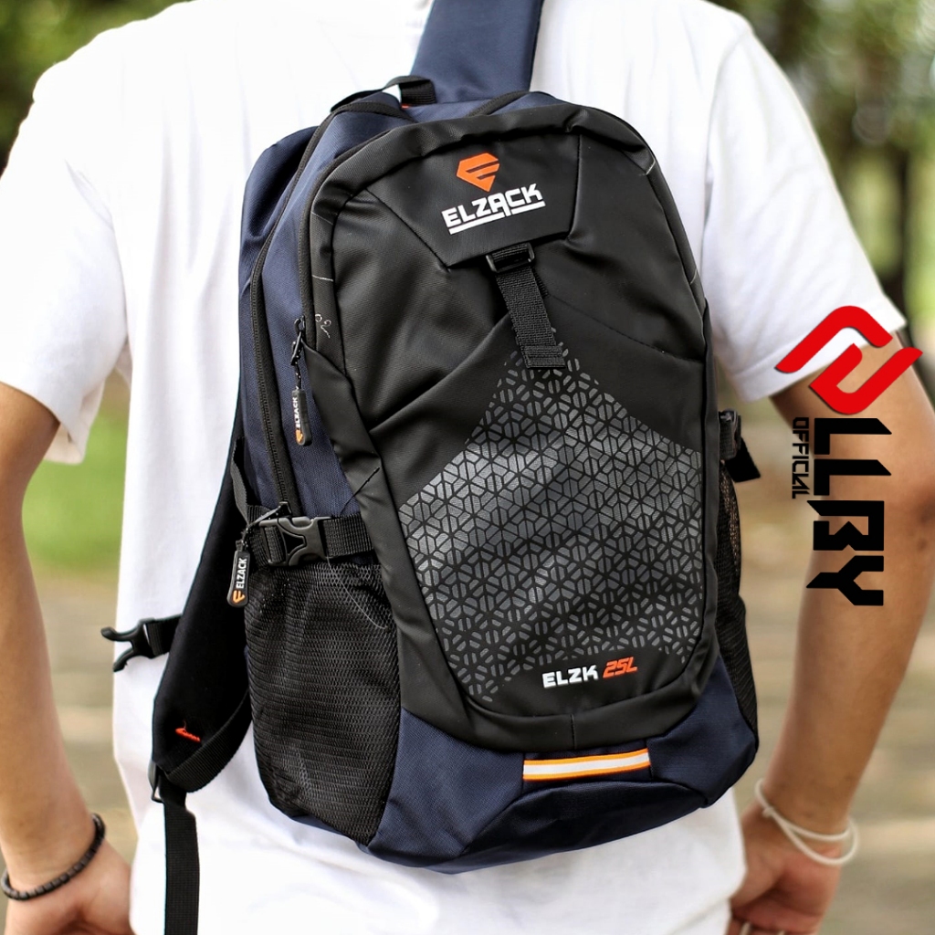Leomord Tas Ransel Pria Hitam Backpack Tas Sekolah Kerja Kuliah