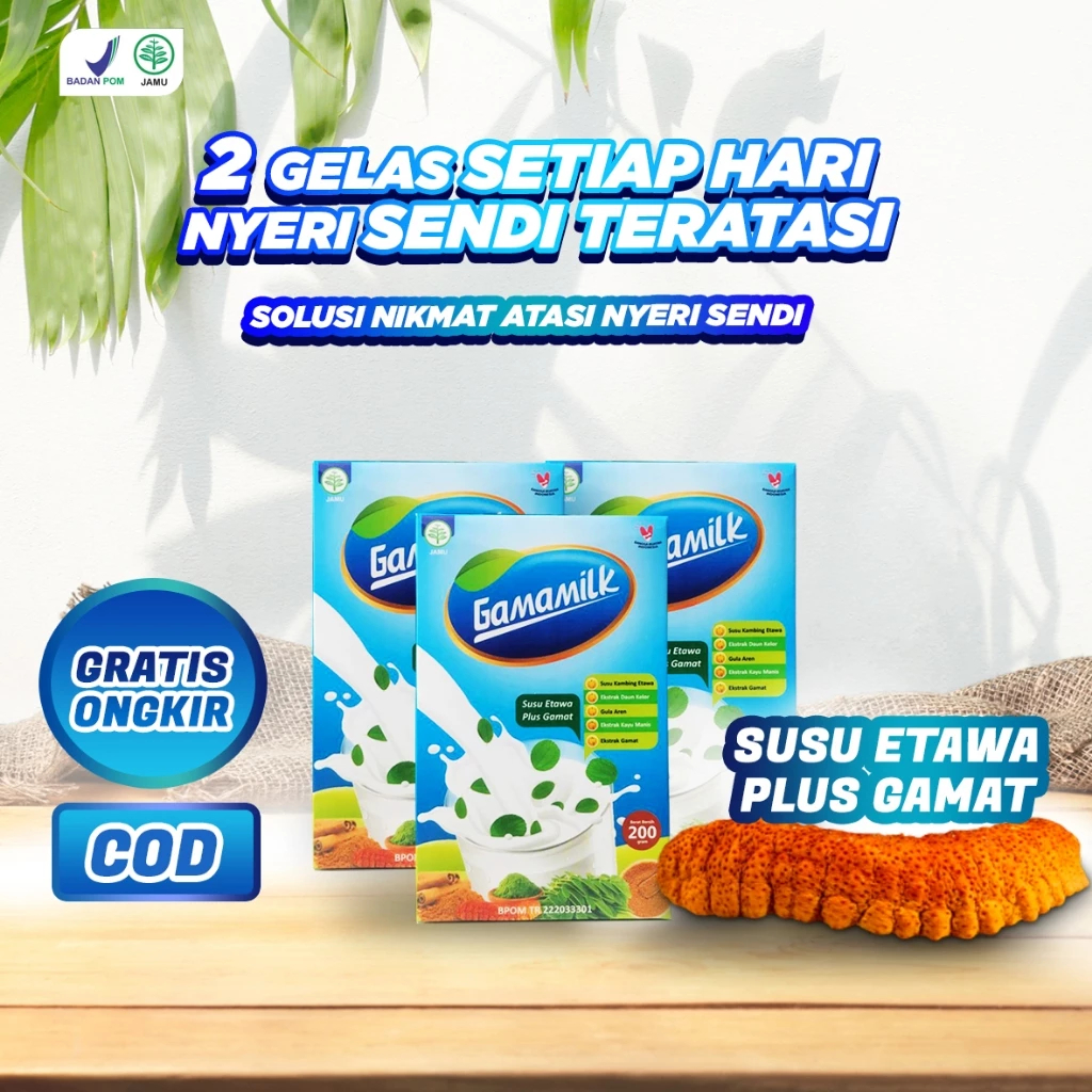 

[ ISI 1 BOX ] SUSU ETAWA GAMAT GAMAMILK - Membantu Meredakan nyeri Sendi & Tulang Asam Urat Rematik