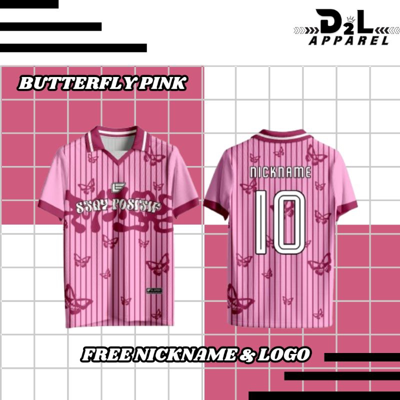 JERSEY BUTTERFLY PINK FULL PRINTING