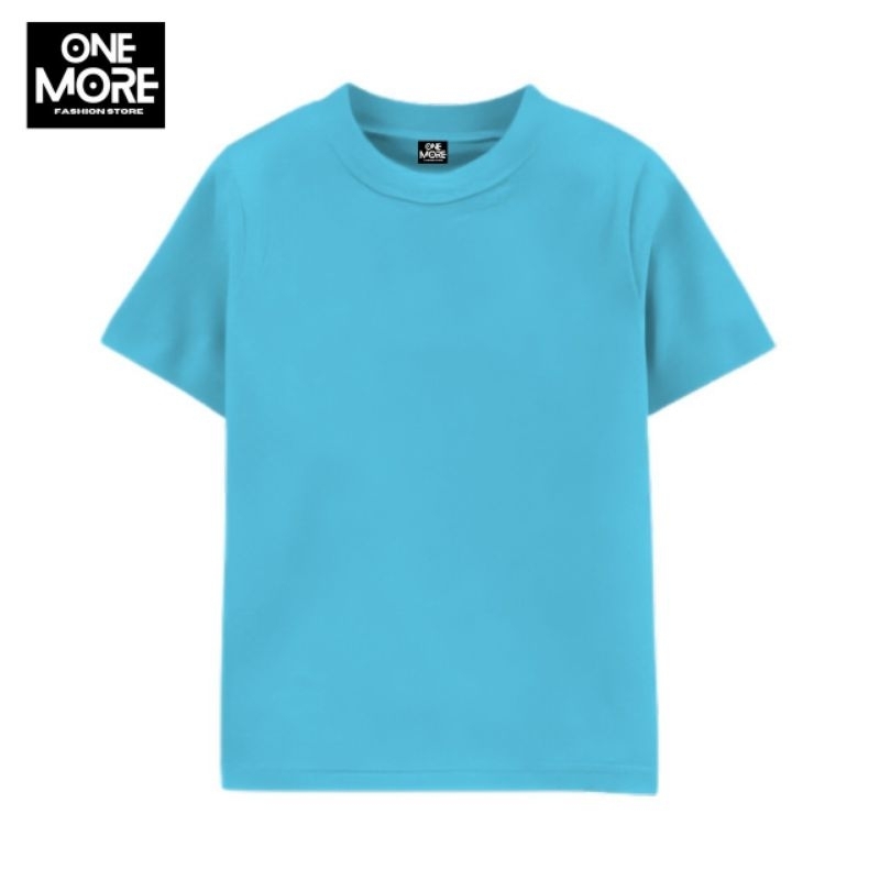 KAOS POLOS ANAK WARNA TURKIS MUDA/KAOS POLOS BIRU MUDA/BAJU POLOS
