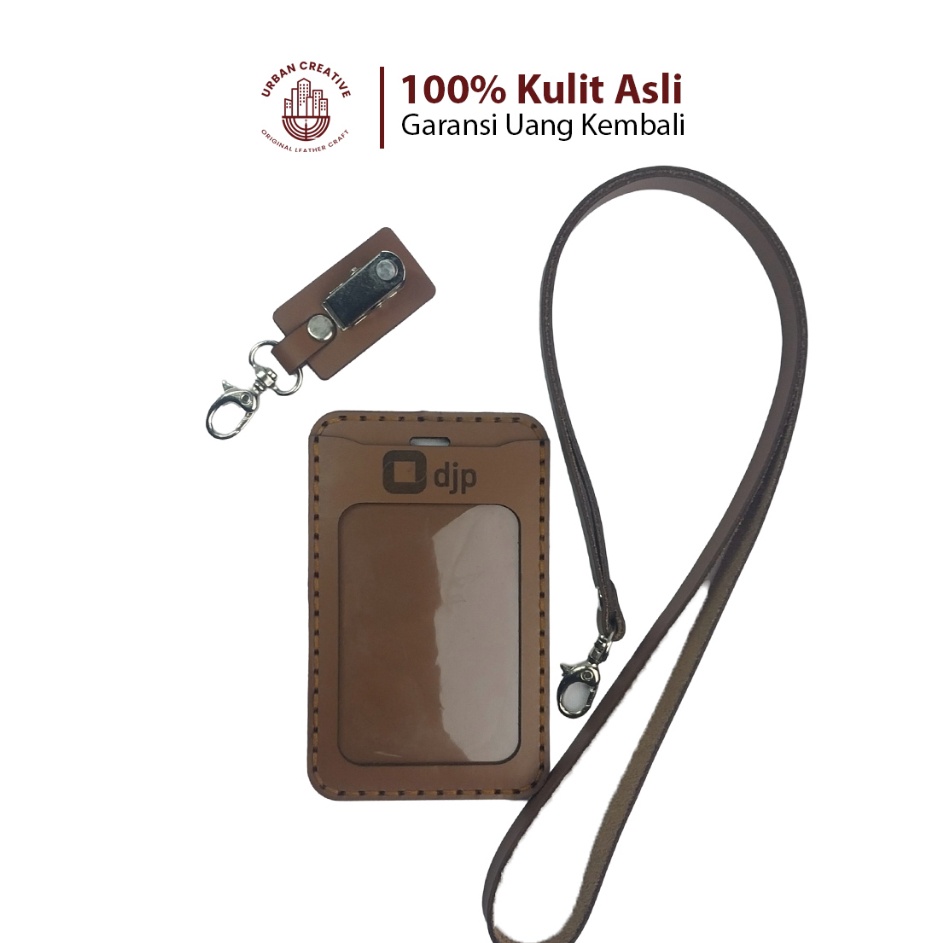 

Produsen URBAN CREATIVE Gantungan Nametag Tempat ID Card Holder Kulit Lanyard Custom Free Desain Grafir