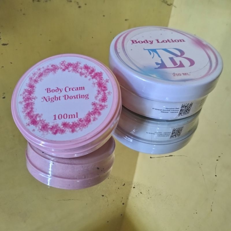 [Satu paket lebih hemat]  1 pot body cream,1 pot Lotion LB || Hb LB || body cream LB || lindabeauty