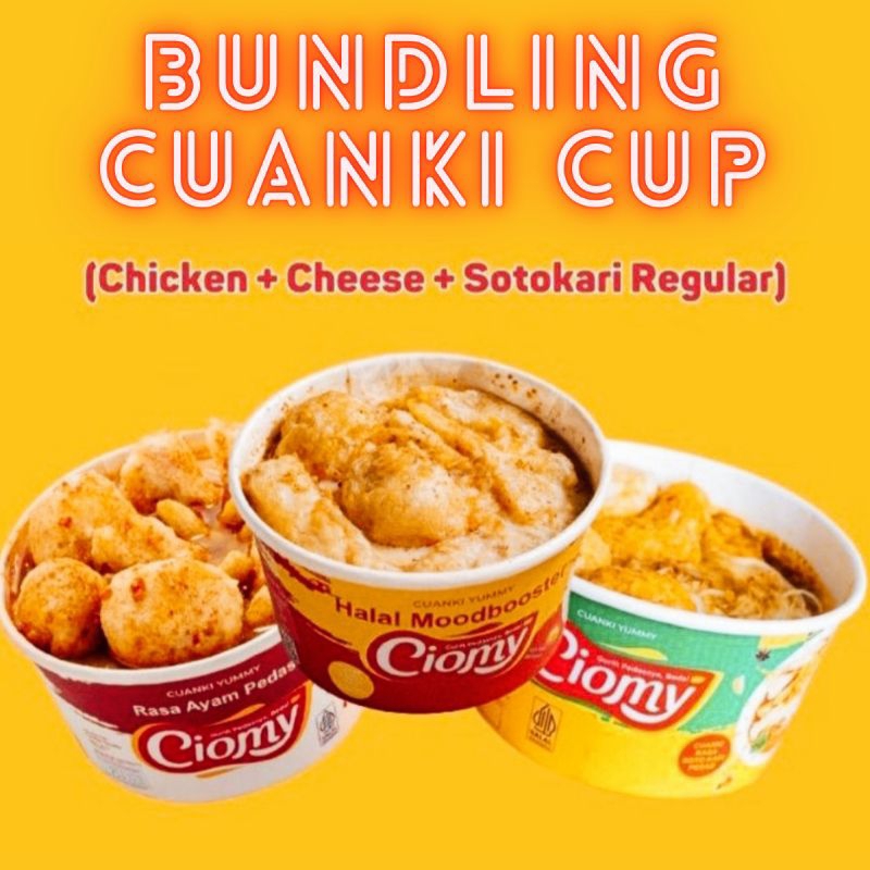 

Paket Bundling Ciomy Cuanki Cup, Paket Cuanki Cup Reguler Isi 3 Pack