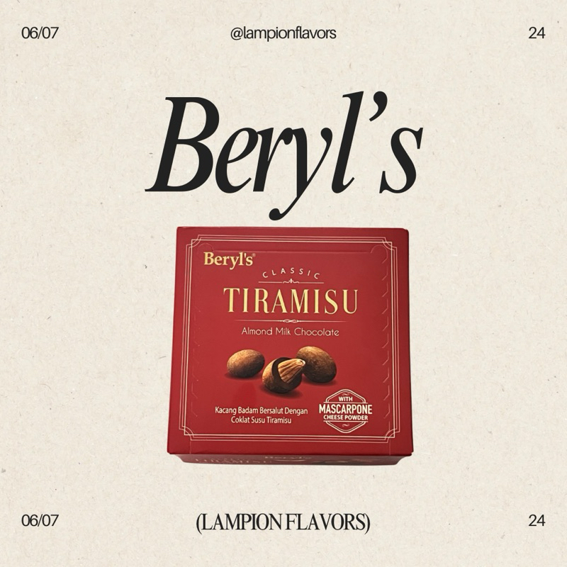 

Beryl's Classic Tiramisu Almond Milk Chocolate, Almond Green Tea Chocolate, Almond White Chocolate (65g)