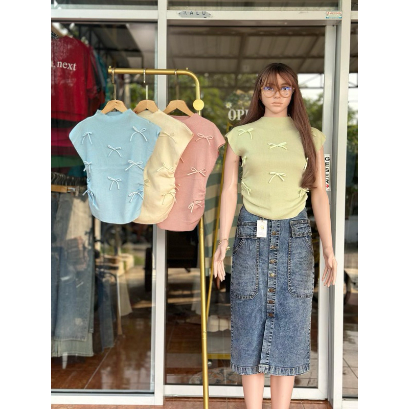 MRN STORE| Kaos Knit Pita Oval| atasan wanita import bkk hk