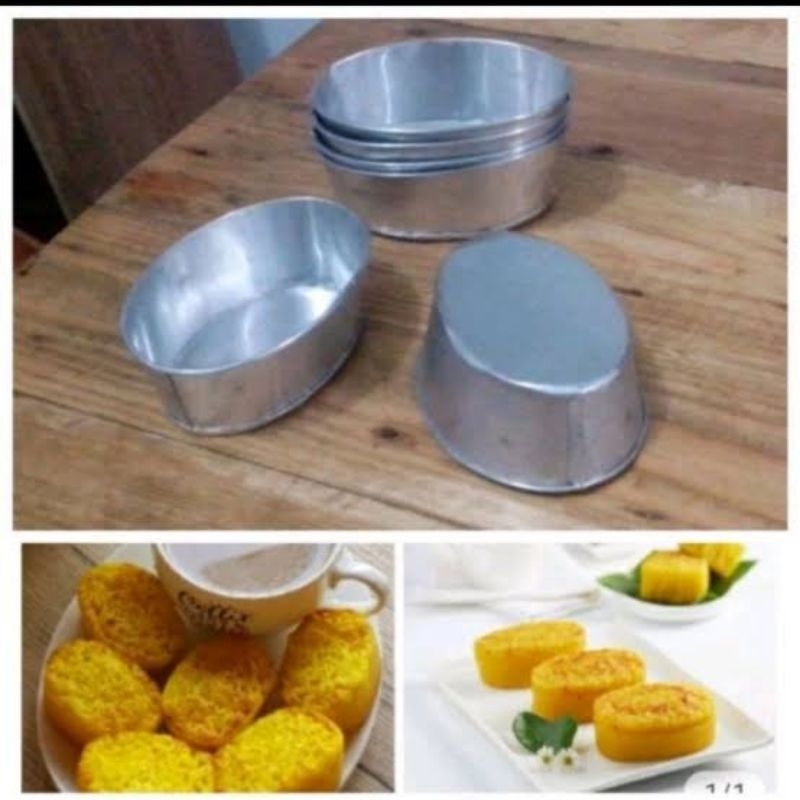 Loyang Cetakan Soes Oval/Cetakan Bika Ambon Mini