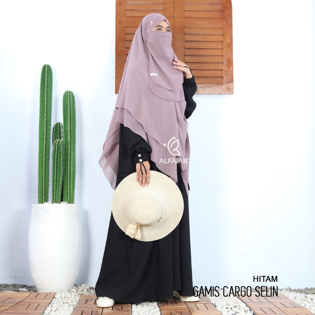 Abaya Kaftan Gamis Syari Muslimah Kekinian Selin by Alfajar Griya Muslim