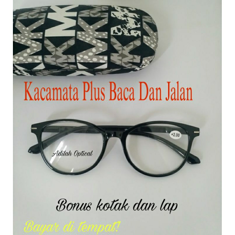 TERBARU KACAMATA BACA WANITA DOBEL FOKUS BACA DAN JALAN KACAMATA PLUS MODEL CAT EYE OVAL WANITA