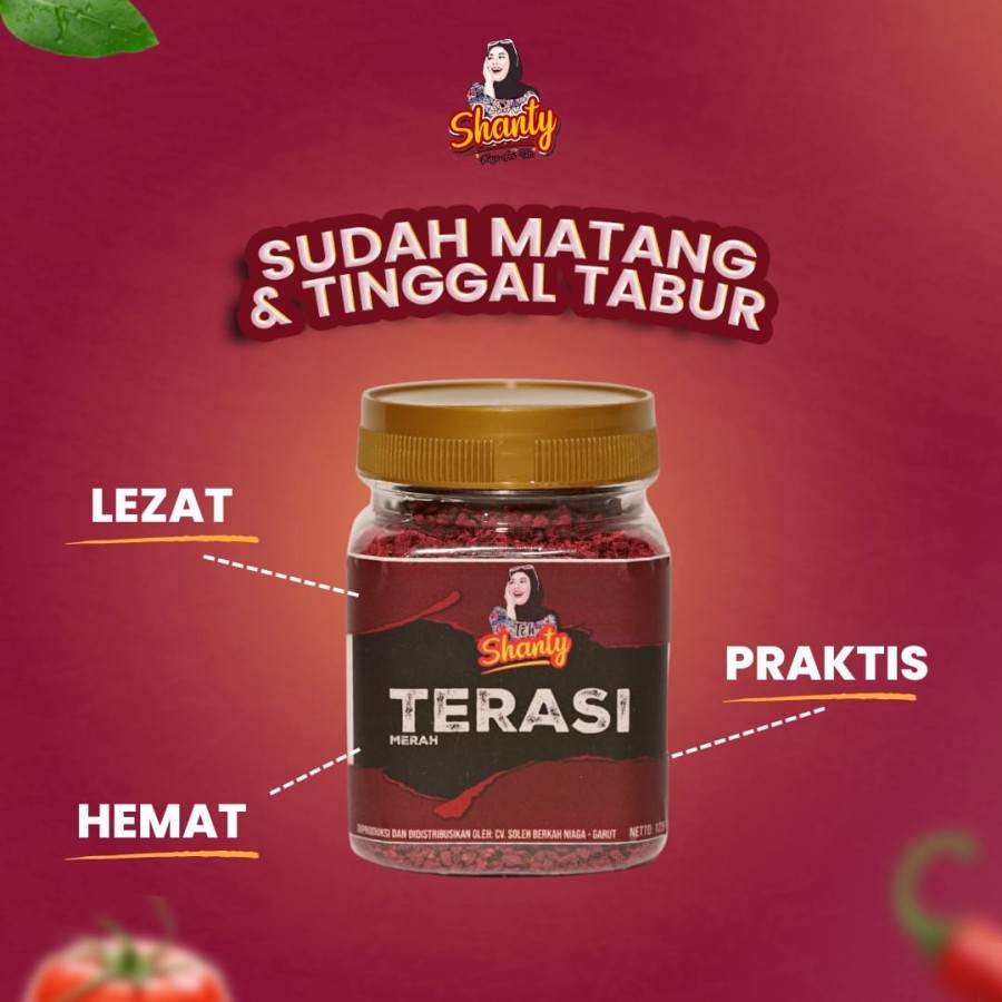 

Terasi Merah Tabur Teh Shanty Trasi Kampung Kemasan Botol Khas Garut