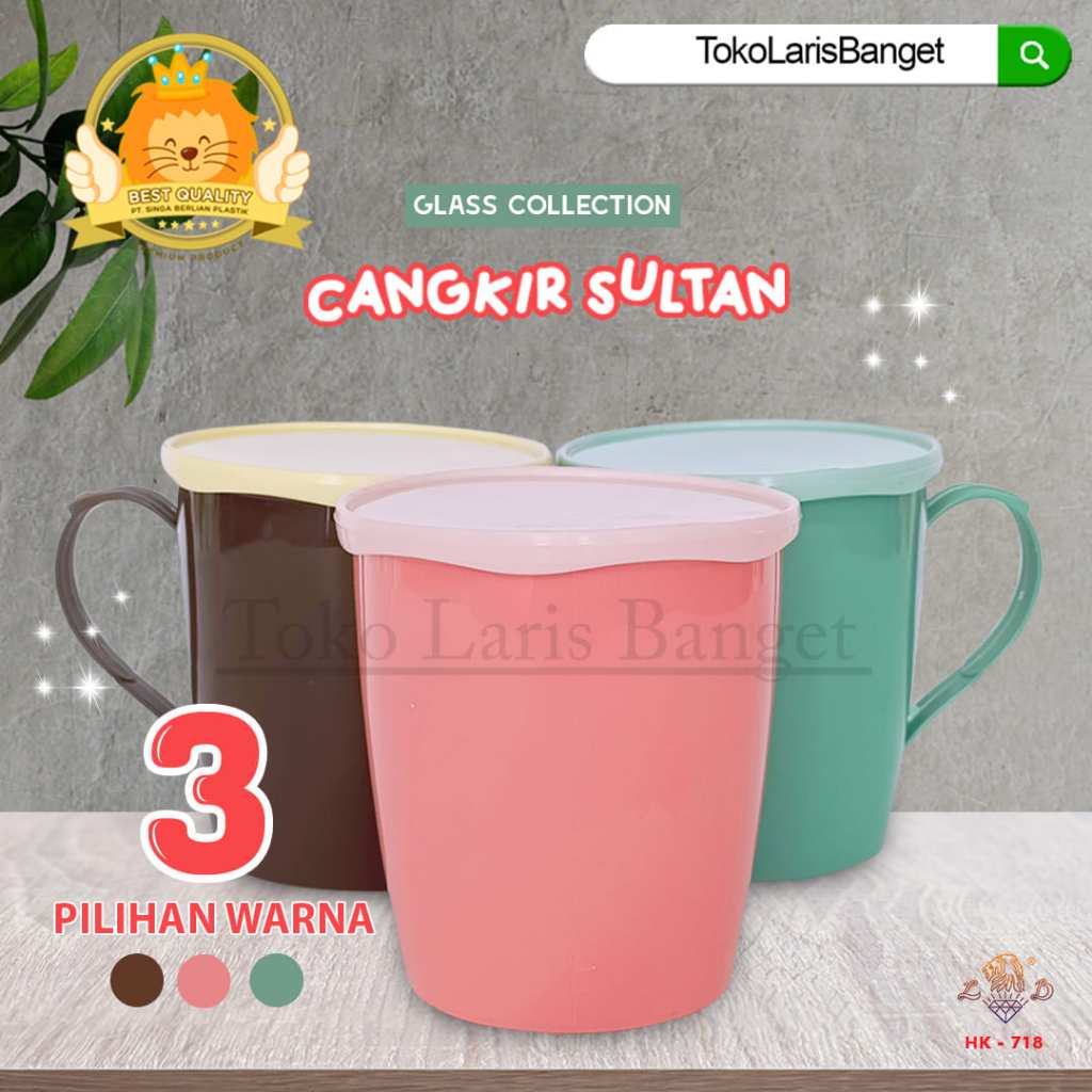 CANGKIR/MUG PLASTIK/ CANGKIR PLASTIK/ CANGKIR DENGAN TUTUP