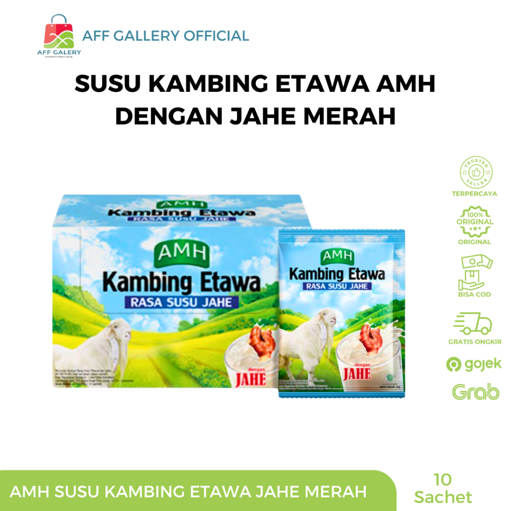

Susu Kambing Etawa FULL CREAM AMH (sachet) dengan Jahe Merah Herbal