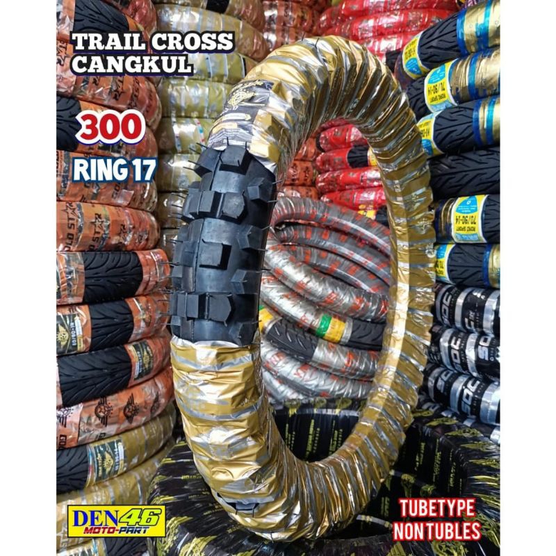 BAN CROSS TRAIL BAN TAHU CANGKUL R17 UKURAN 250,275,300 MOTOR REVO SUPRA JUPITER VEGA DLL