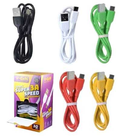 KABEL DATA VCB-29 TYPE C FATS CHARGING V-GEN SPUER SPEED 3.A